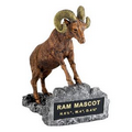 Ram School Mascot Sculpture w/Engraving Plate